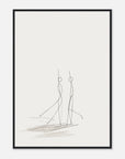 Framed wedding artwork of a happy couple dancing