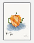 Framed artwork of a colorful pepper on a white background
