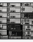 Photography art print of various computer motherboards arranged in a grid pattern.