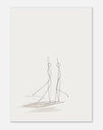 Abstract line art of two figures on a white background, wedding gift