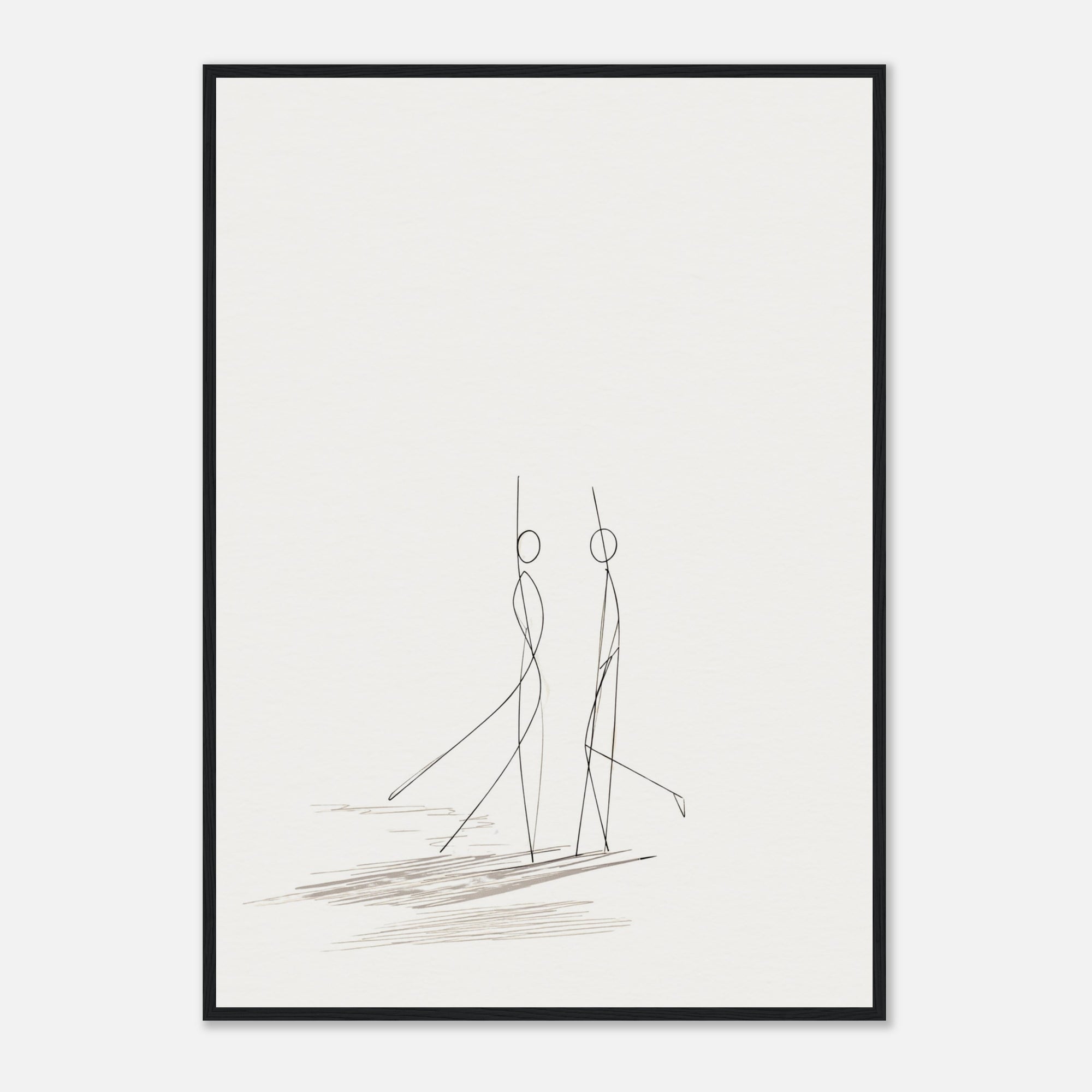 Framed wedding artwork of a happy couple dancing