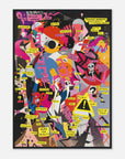 Wall art Guernica modernisation with bright colors and collage styles, Picasso style art